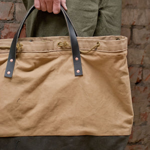 Canvas Tan Tote Large (RE-S001)